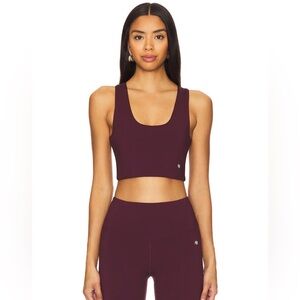 Anine Bing Deep Burgundy Sports Bra Crop Top NWT